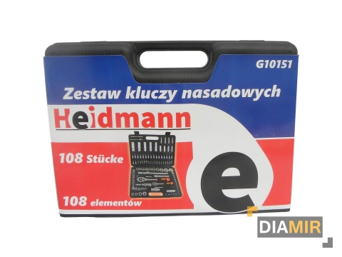 KLUCZE NASADOWE 108el. 1/4" 1/2"torx TYP H komplet walizka
