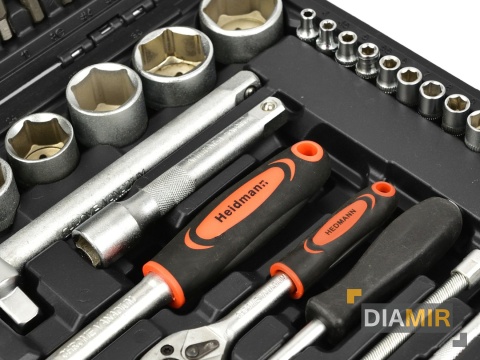 Zestaw KLUCZE nasadowe torx i płasko - oczkowe 94el. komplet walizka