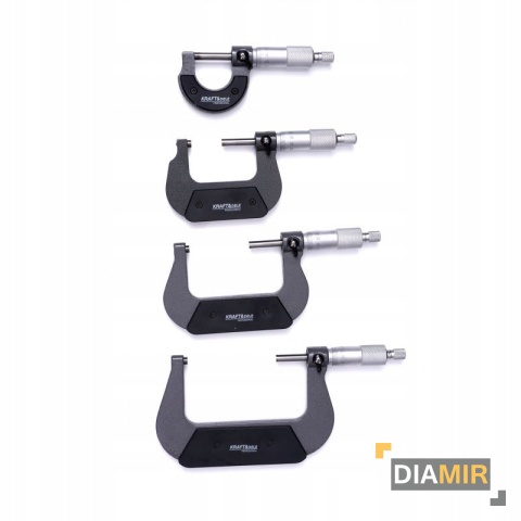 MIKROMETRY 0-100mm zestaw 4szt MIKROMIERZ WALIZKA