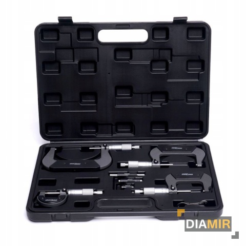 MIKROMETRY 0-100mm zestaw 4szt MIKROMIERZ WALIZKA