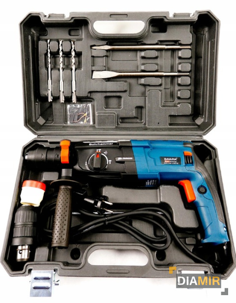 MŁOTOWIERTARKA 2600W SDS+ 2x GŁOWICA +wiertła