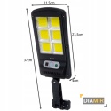 LAMPA SOLARNA 120LED COB z panelem ZEWNĘTRZNYM I UCHWYTEM mocna