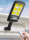 LAMPA SOLARNA 120LED COB z panelem ZEWNĘTRZNYM I UCHWYTEM mocna