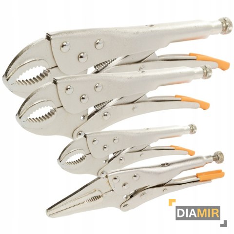 ZESTAW SZCZYPCE ZACISKOWE MORSA MORSEA 125mm 170mm 190mm 250mm KLUCZ ŻABA MATA