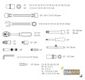 Zestaw 77 szt. KLUCZE NASADOWE 1/4" 1/2" WALIZKA CrV NEO