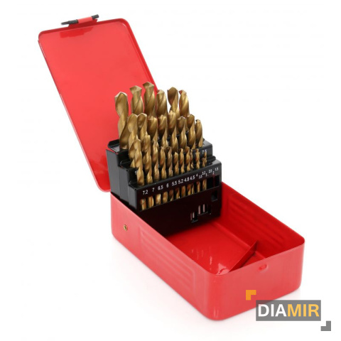 TYTANOWE wiertła do METALU 1,5 - 12,7mm 29elementów