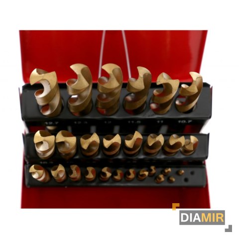 TYTANOWE wiertła do METALU 1,5 - 12,7mm 29elementów