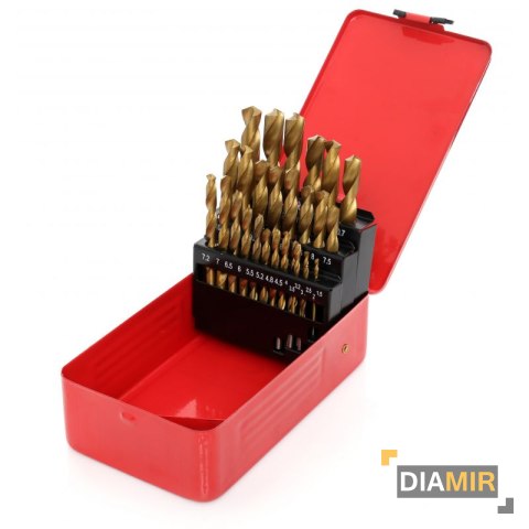 TYTANOWE wiertła do METALU 1,5 - 12,7mm 29elementów