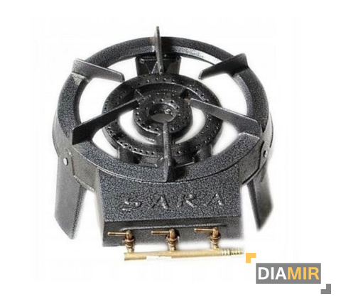 DUŻY żeliwny TABORET GAZOWY kuchenka PALNIK żeliwny 9,8kW reduktor 2x opaska + 1m wąż