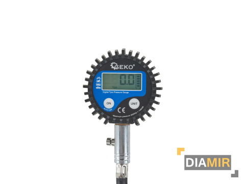 PISTOLET cyfrowy LCD do pompowania kół z wężykiem ciśnieniomierz