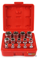 ZESTAW KLUCZY NASADOWYCH TORX E4 - E24 / 1/2"+ 3/8" + 1/4"