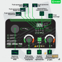 Spawarka inwertorowa MIGOMAT MIG FLUX MMA TIG 15-200 A 230 3,7 kVA