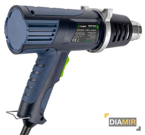 ELEKTRYCZNA OPALARKA WUBER + 4 WYMIENNE DYSZE 2000 W 230 V 600 °C