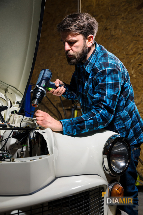 ELEKTRYCZNA OPALARKA WUBER + 4 WYMIENNE DYSZE 2000 W 230 V 600 °C