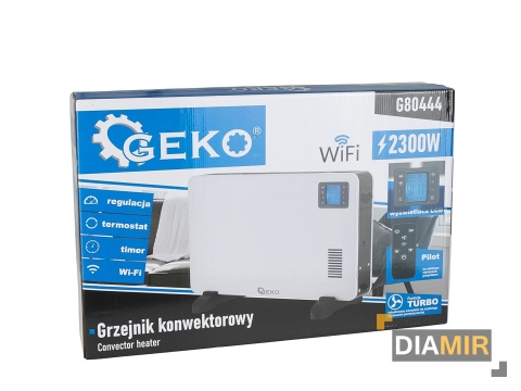 GRZEJNIK ELEKTRYCZNY KONWEKTOROWY TURBO TIMER LCD WiFi 2300W