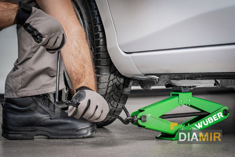 PODNOŚNIK SAMOCHODOWY TRAPEZOWY LEWAREK DO WYMIANY KÓŁ 2000KG TRAPEZ 2T