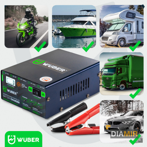 PROSTOWNIK 6V i 12V MIKROPROCESOROWY 15A automatyczny