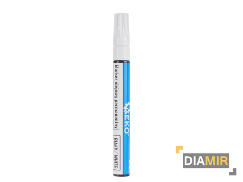 MARKER PISAK OLEJOWY PERMANENTNY OKRĄGŁY WODOODPORNY BIAŁY