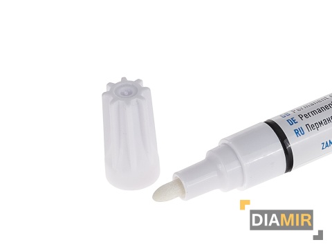 MARKER PISAK OLEJOWY PERMANENTNY OKRĄGŁY WODOODPORNY BIAŁY