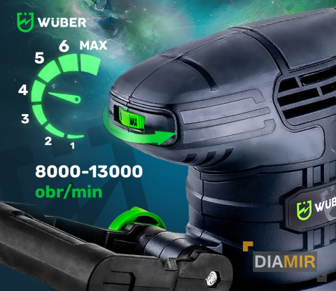 SZLIFIERKA OSCYLACYJNA MIMOŚRODOWA 1300W UCHWYT regulacja 125mm DŁUGA