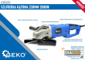 Szlifierka kątowa 230 mm duża 2000 W 230 V obrotowa rączka M14