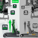 PODNOŚNIK ŻABA NISKOPROFILOWY SAMOCHODOWY LEWAREK ZAKRES 80-360 mm 2,5T