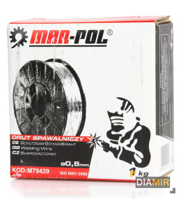 Drut spawalniczy MAR-POL 0,8 mm 1 kg MIG/MAG