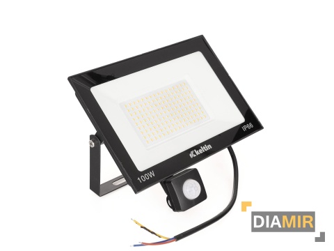 HALOGEN 100W naświetlacz CZUJNIK ruchu biały neutralny 4500K