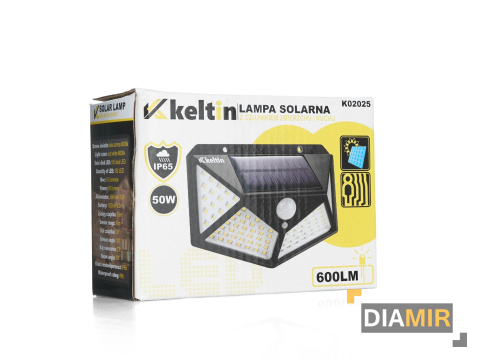 Lampa solarna KINKIET z czujnikiem zmierzchu ruchu 50W naświetlacz 100 LED
