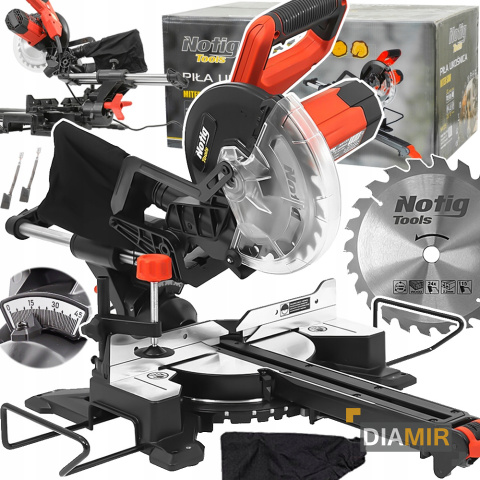 PIŁA UKOŚNICA STOŁOWA 255mm Z POSUWEM LASER PRZECINARKA UKOSOWA Z LASEREM