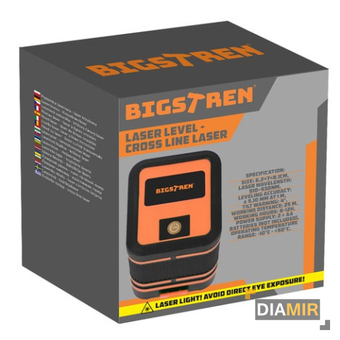 POZIOMICA LASEROWA elektroniczna LASER KRZYŻOWY zielony płaszczyznowa etui