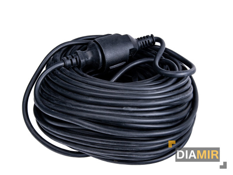 PRZEDŁUŻACZ KABEL ogrodowy 3 x 2,5mm pojedynczy 30m 1szt. gniazd czarny