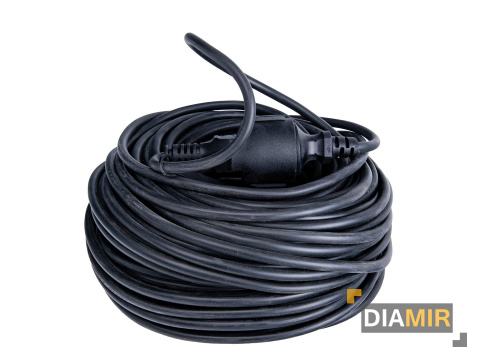 PRZEDŁUŻACZ KABEL ogrodowy 3 x 2,5mm pojedynczy 40m 1szt. gniazd czarny