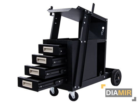 SPAWALNICZY WÓZEK DO SPAWAREK MIG TIG MMA MOBILNY SZUFLADY Z PÓŁKĄ NA BUTLE