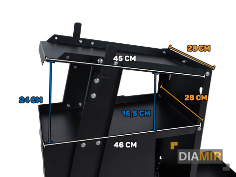 SPAWALNICZY WÓZEK DO SPAWAREK MIG TIG MMA MOBILNY SZUFLADY Z PÓŁKĄ NA BUTLE
