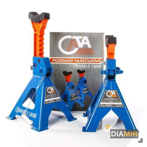 2X KOBYŁKI 3T PODSTAWKI WARSZTATOWE PODPORY Z BLOKADĄ GUMĄ PINEM REGULOWANE