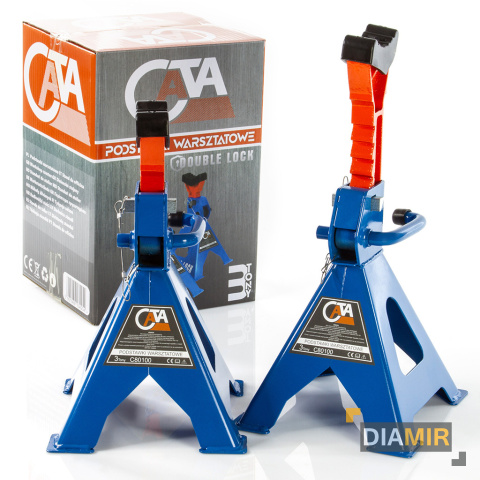 2X KOBYŁKI 3T PODSTAWKI WARSZTATOWE PODPORY Z BLOKADĄ GUMĄ PINEM REGULOWANE