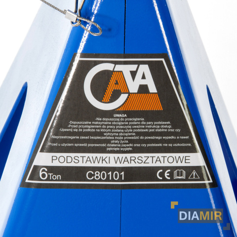 2X KOBYŁKI 6T PODSTAWKI WARSZTATOWE PODPORY Z BLOKADĄ GUMĄ PINEM REGULOWANE