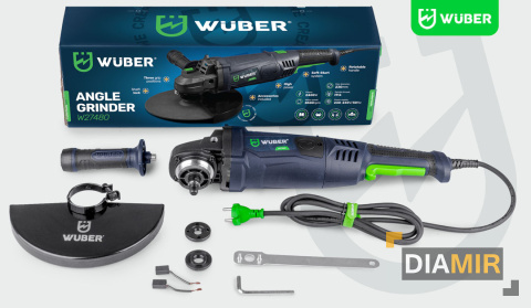 SZLIFIERKA KĄTOWA 2400W 230MM DIAX KĄTÓWKA MOCNA WOLNY START DUŻA WUBER