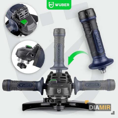 SZLIFIERKA KĄTOWA 2400W 230MM DIAX KĄTÓWKA MOCNA WOLNY START DUŻA WUBER