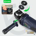 SZLIFIERKA KĄTOWA 2400W 230MM DIAX KĄTÓWKA MOCNA WOLNY START DUŻA WUBER