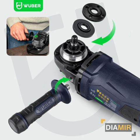 SZLIFIERKA KĄTOWA 2400W 230MM DIAX KĄTÓWKA MOCNA WOLNY START DUŻA WUBER