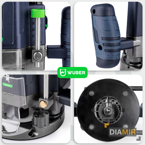 FREZARKA GÓRNOWRZECIONOWA ELEKTRYCZNA DO DREWNA ZESTAW + 12 FREZÓW WUBER