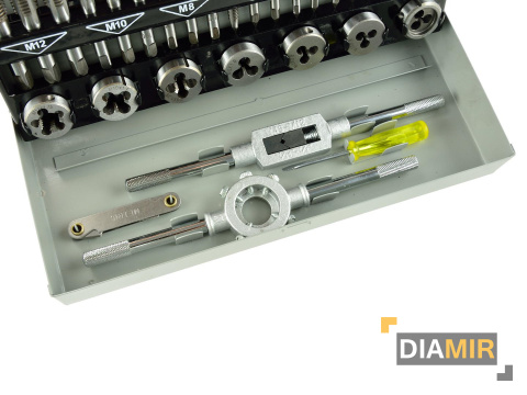 KOMPLET 32 szt. GWINTOWNIKI I NARZYNKI M3-M12 GEKO