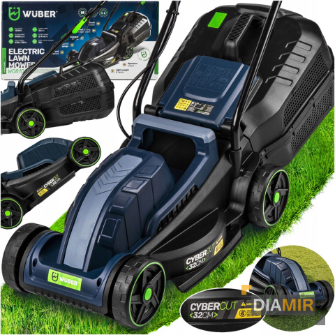 KOSIARKA ELEKTRYCZNA DO TRAWY 32cm 1200W Z REGULACJĄ LEKKA MOCNA DUŻY KOSZ