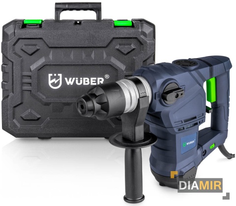 MŁOT UDAROWY MŁOTOWIERTARKA 3 TRYBY 230V 1500W WIERTARKA SDS+ WALIZKA WUBER