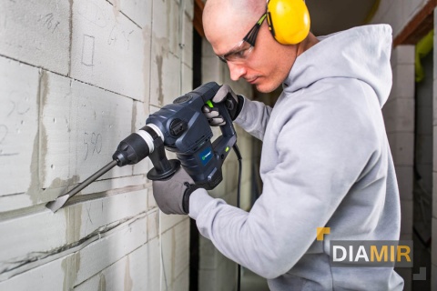 MŁOT UDAROWY MŁOTOWIERTARKA 3 TRYBY 230V 1500W WIERTARKA SDS+ WALIZKA WUBER