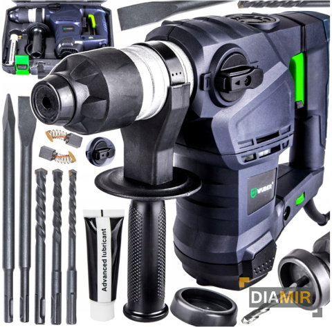 MŁOT UDAROWY MŁOTOWIERTARKA 3 TRYBY 230V 1500W WIERTARKA SDS+ WALIZKA WUBER