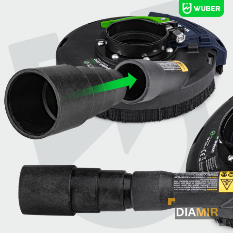 OSŁONA PRZECIWPYŁOWA ODSYSAJĄCA DO SZLIFIERKI KĄTOWEJ 115-125MM WUBER