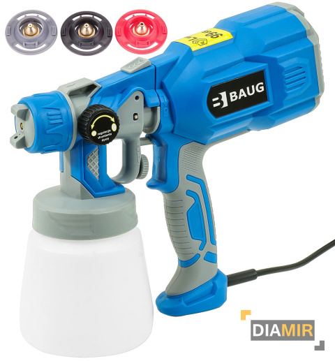 PISTOLET MALARSKI 230 V 550 W 3 DYSZE 1mm 1,8mm 2,5mm 800ml